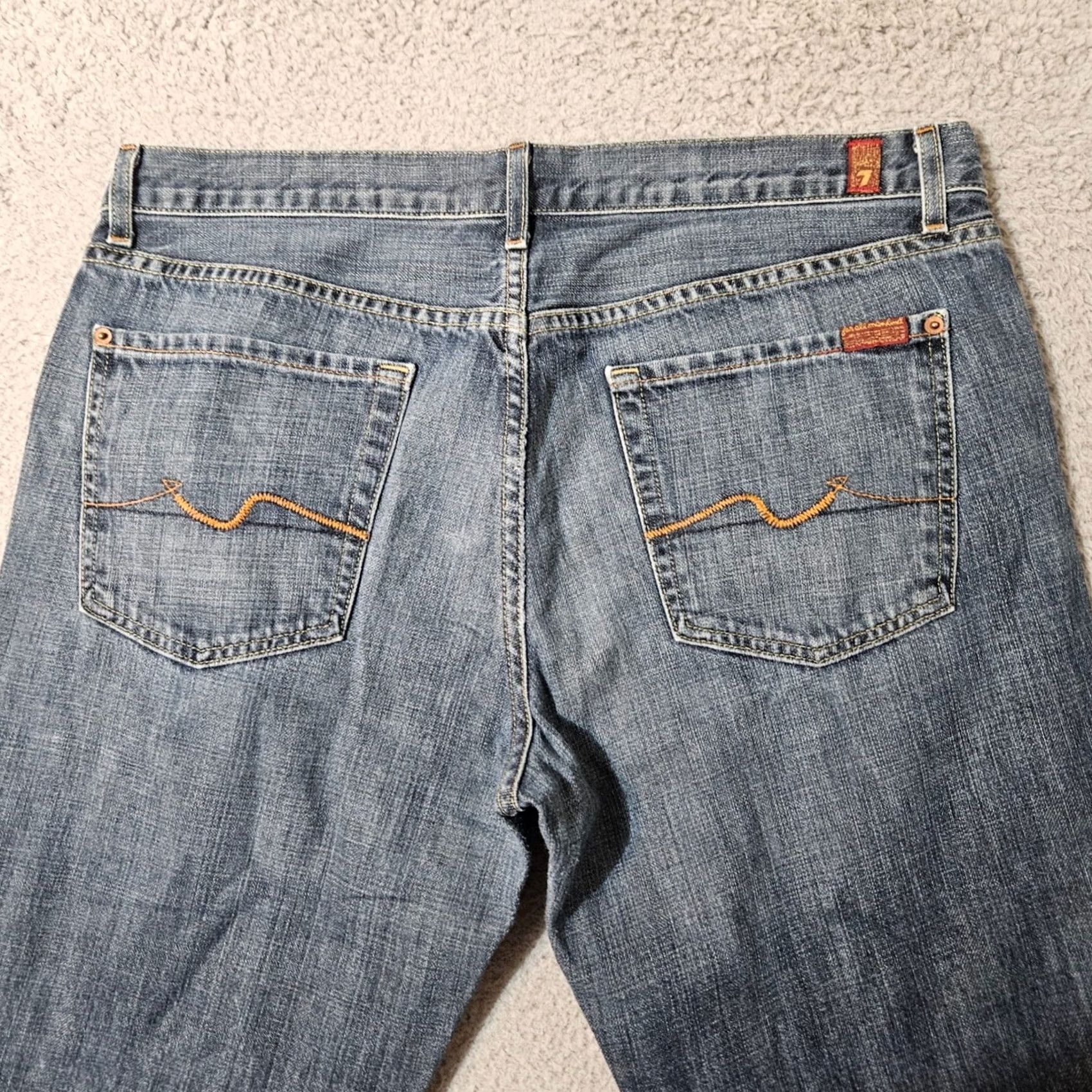 7 For All Mankind 7 For All Mankind Mens Straight Relaxed Button Denim Jean 36 x 30 USA Cotton Size US 36 / EU 52 - 3 Thumbnail