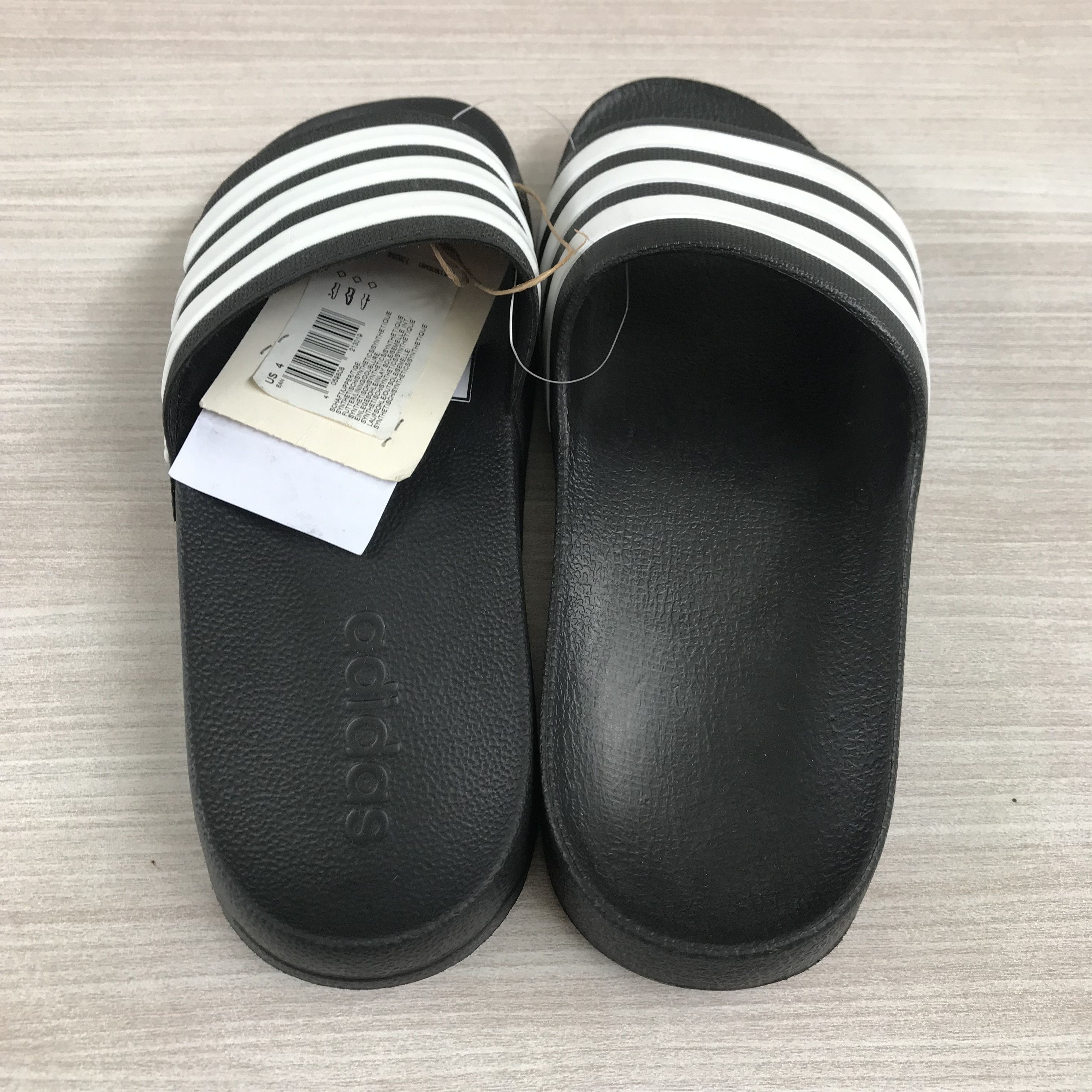 Adidas Adidas Adilette Sandals Slide black white Stripe Size 4uk Size US 4 / IT 34 - 4 Thumbnail