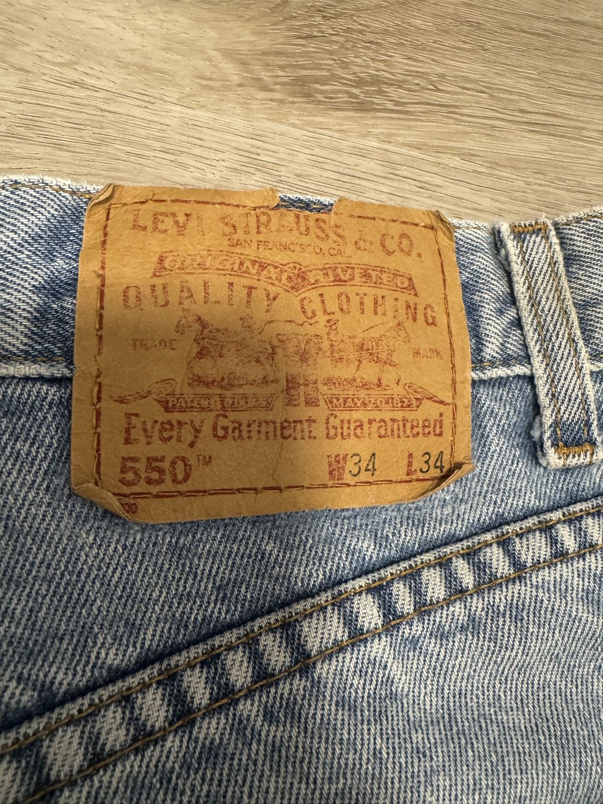 Levi's Vintage Clothing Levis Vintage 550 Denim 34x34 Size US 34 / EU 50 - 7 Thumbnail