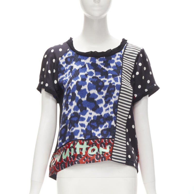 Louis Vuitton rare LOUIS VUITTON Vintage Stephen Sprouse grafiti leopard patchwork tshirt S Size ONE SIZE - 1 Thumbnail