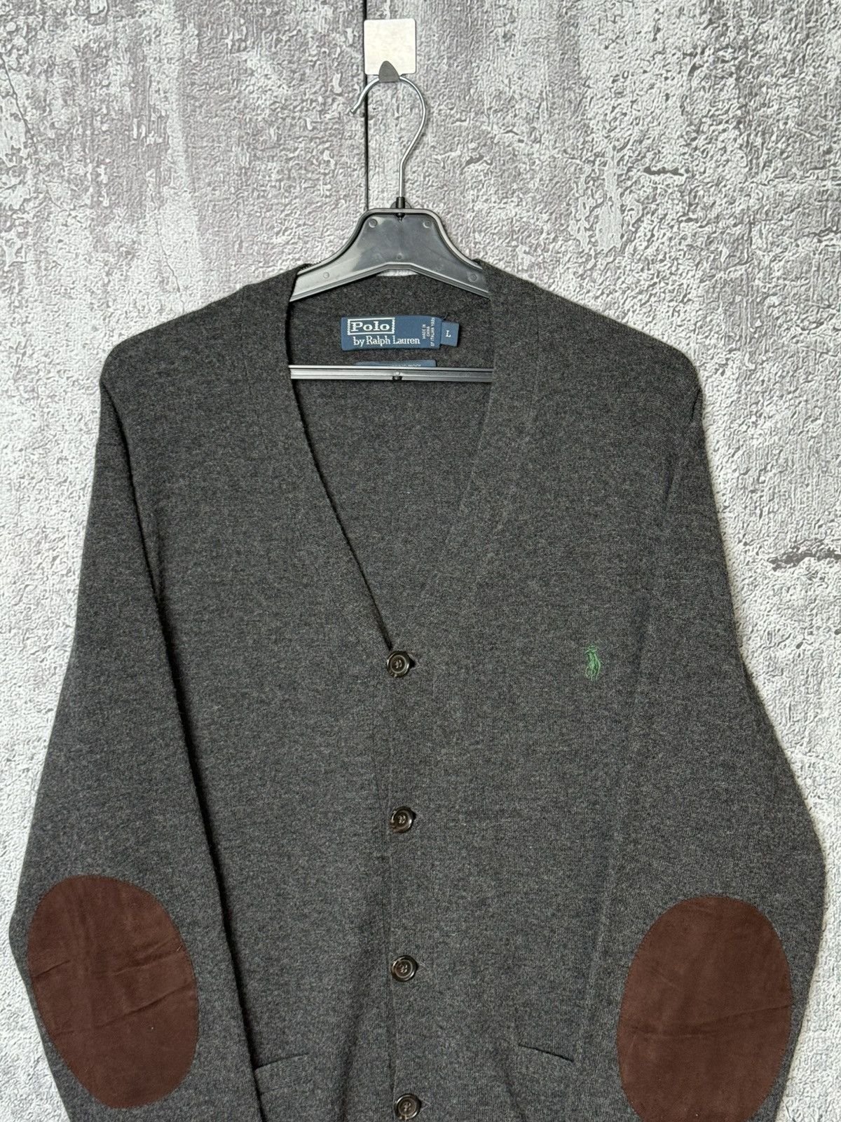 Polo Ralph Lauren Polo Ralph Lauren Cardigan Sweater Merino Wool Elbow Patch Size US L / EU 52-54 / 3 - 2 Thumbnail