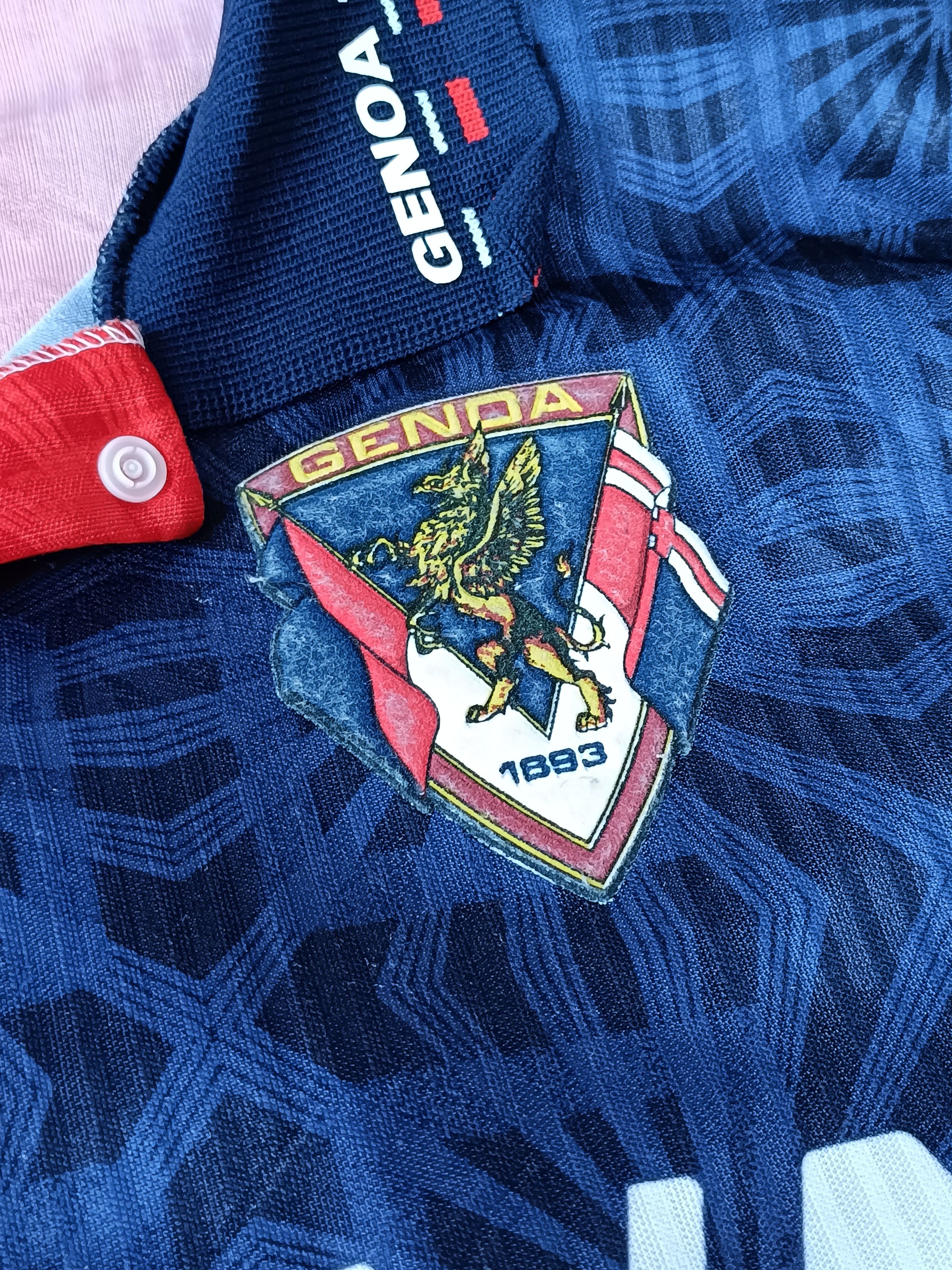 Errea Genoa 1992-1994 Home Longsleeve shirt Size US L / EU 52-54 / 3 - 2 Thumbnail