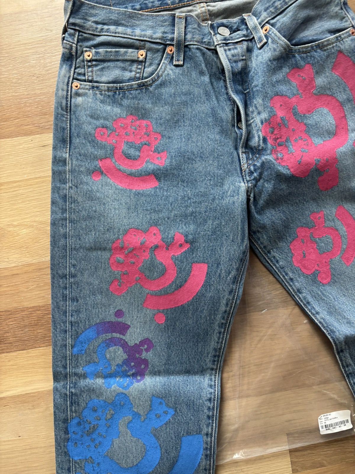 DENIM TEARS Denim Tears Bstroy Tears Lightwash Blue/Pink Jeans 30x32 Size US 30 / EU 46 - 8 Thumbnail