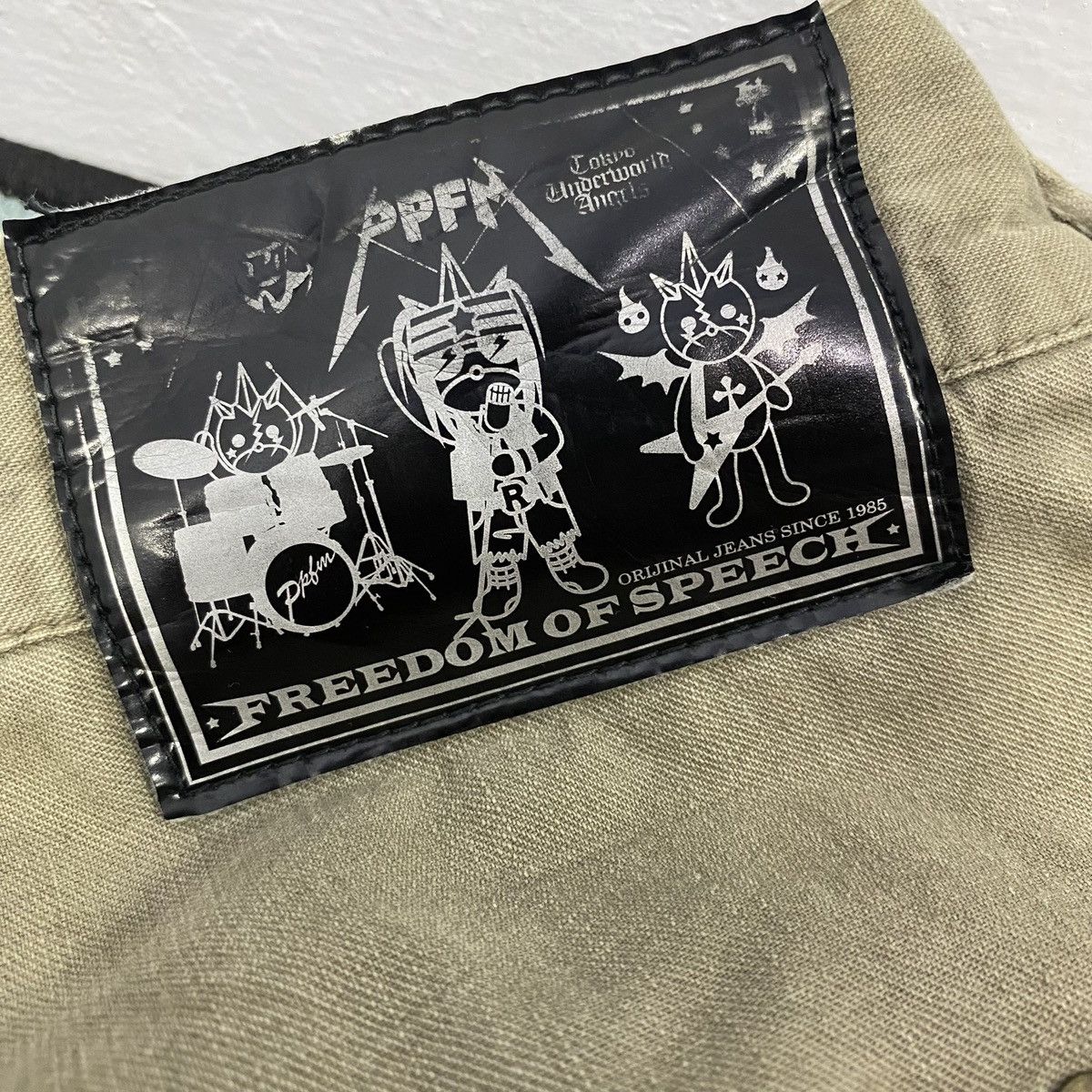 KMRii × Le Grande Bleu (L.G.B.) × PPFM Vintage PPFM “Freedom Of Speech” Bondage Studed Cargo Pants Size US 30 / EU 46 - 10 Thumbnail