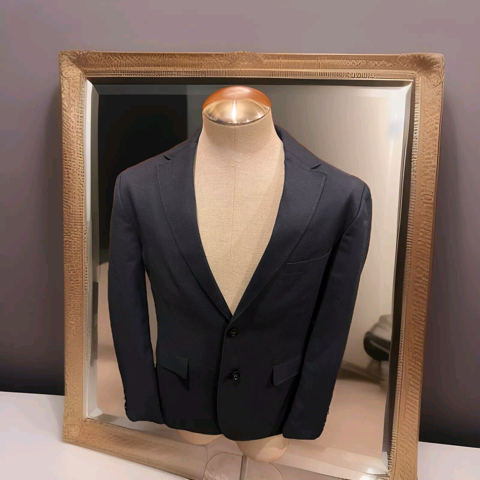 Hugo Boss Hugo Boss Mens Two Button Blazer Jacket Blue Size 40 R Size 40R - 1 Thumbnail