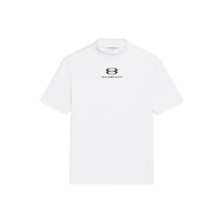 Balenciaga Balenciaga Logo Print Round Neck T-shirt for Women 0079-250 Size M / US 6-8 / IT 42-44 - 1 Thumbnail
