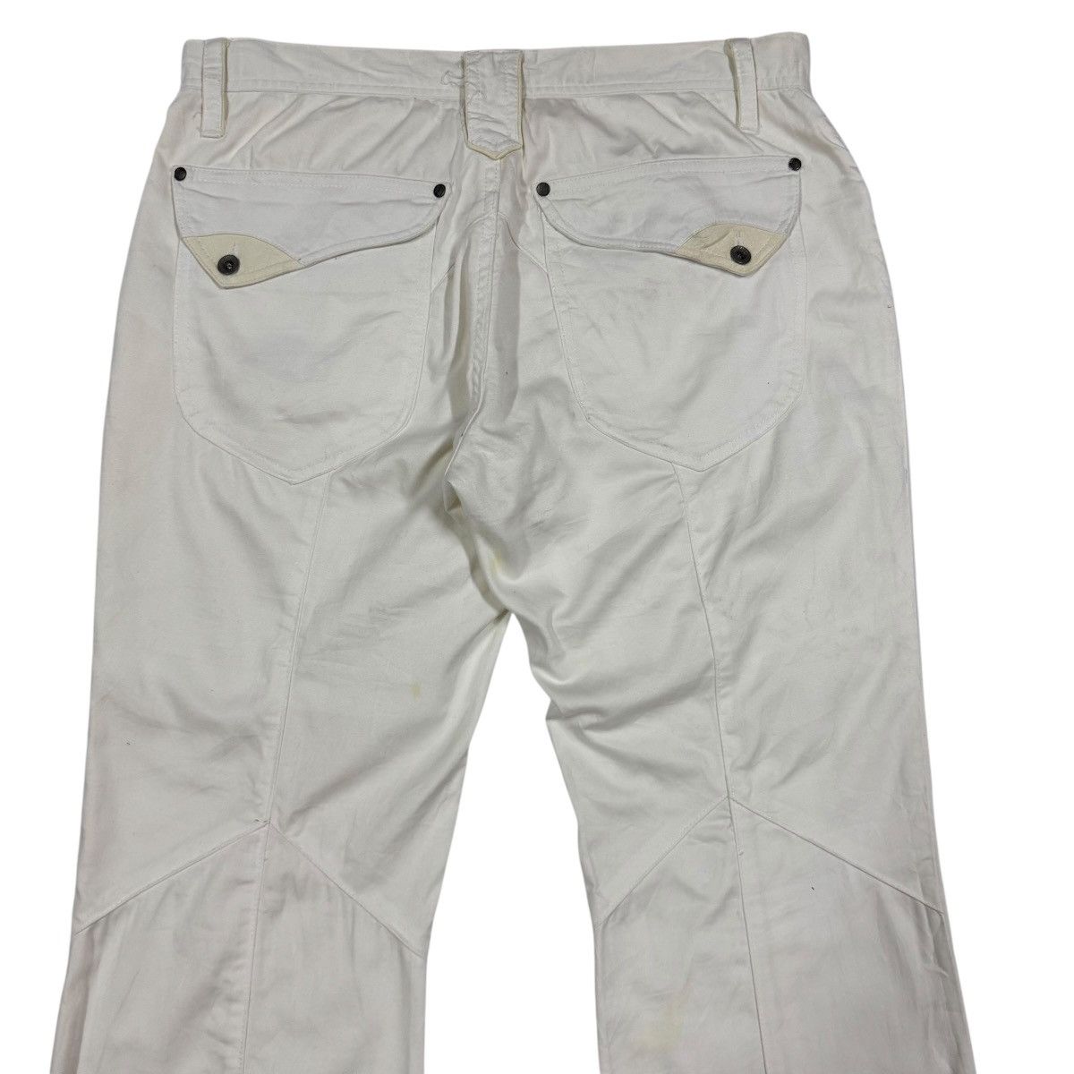 HIDEAWAYS Vtg🔥HIDEAWAYS Bell Bottom Wide White Pants Size US 33 - 10 Thumbnail