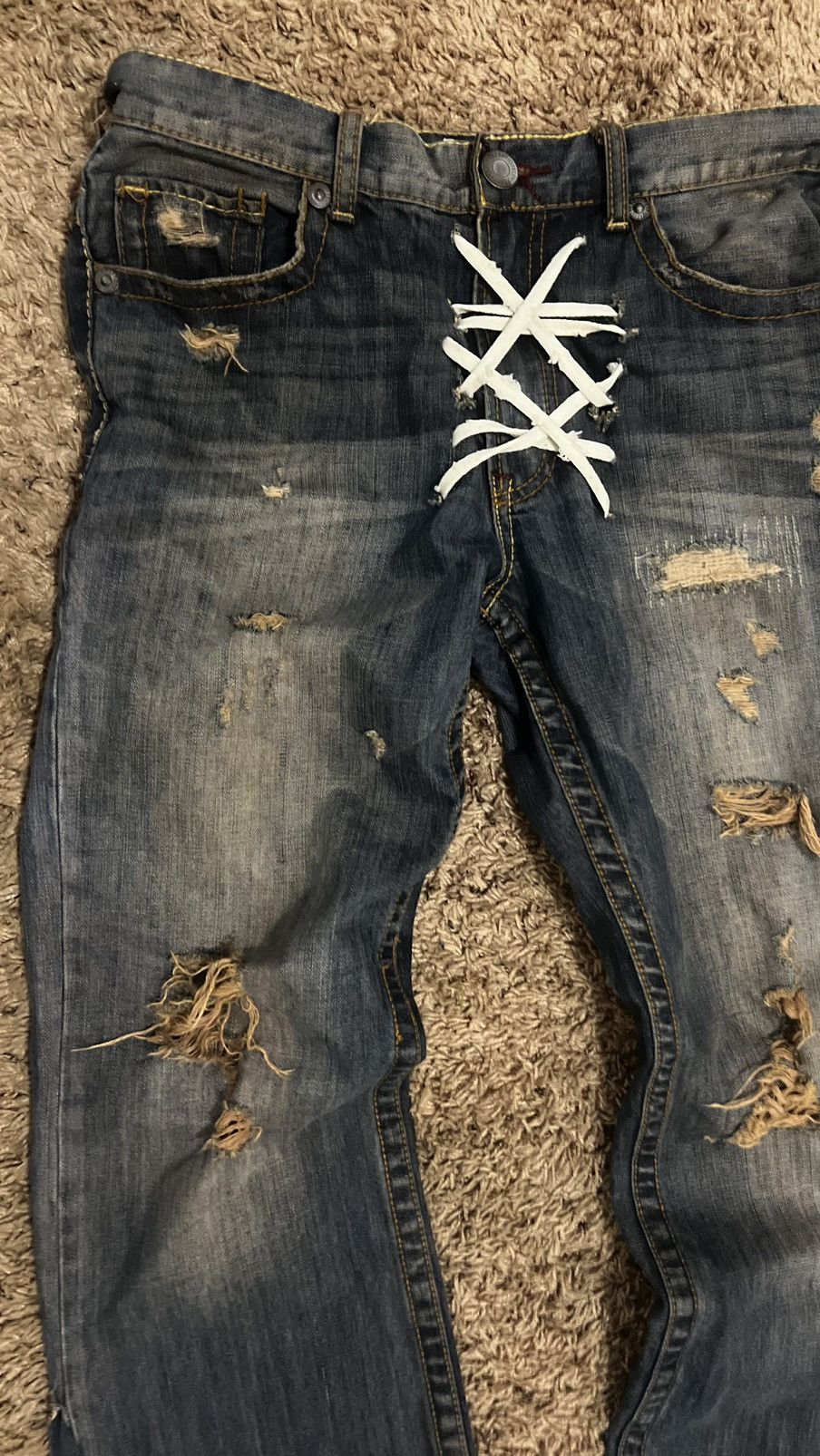 Vintage 1 of 1 "War Saint" Denim (Custom) Size US 32 / EU 48 - 2 Thumbnail