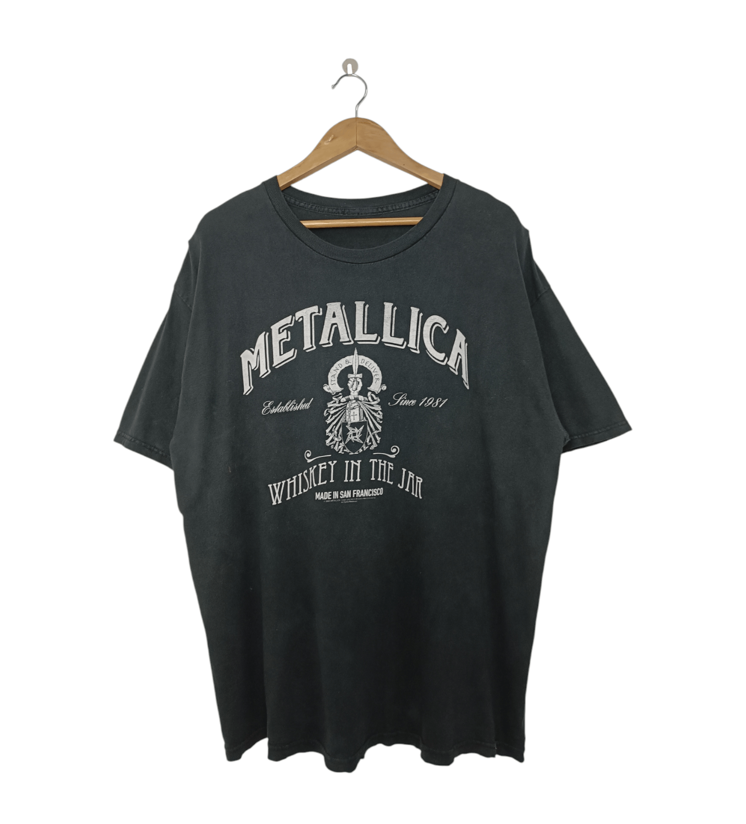 Band Tees THRASH FADED VINTAGE METALLICA WHISKEY IN THE JAR megadeth Size US XL / EU 56 / 4 - 1 Thumbnail