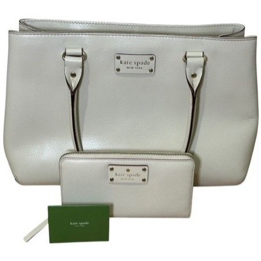 Kate Spade Kate Spade New York Wellesley Quinn Ivory Cream Tote Bag Pur Size ONE SIZE - 1 Thumbnail