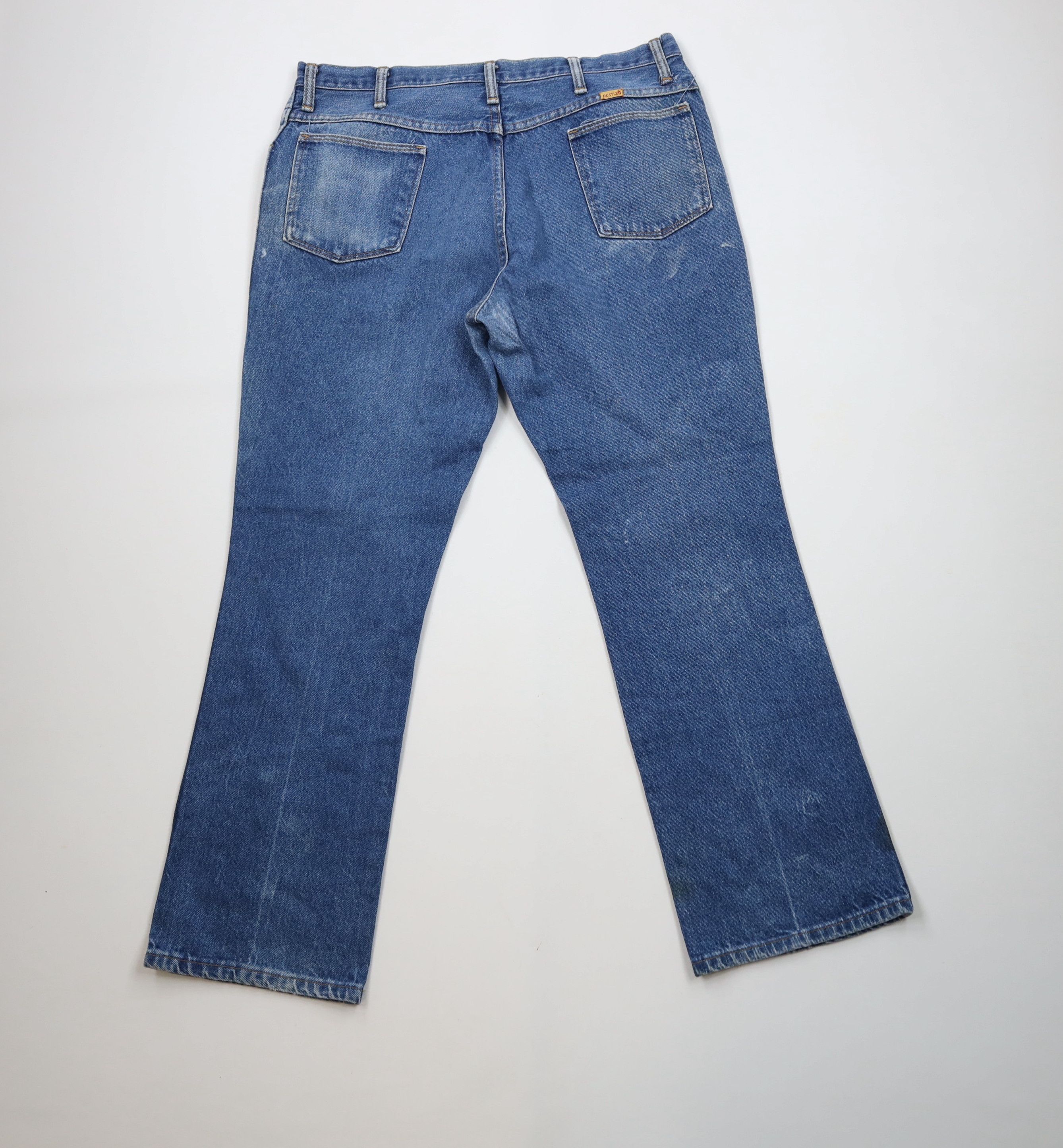 Vintage Vintage 90s Streetwear Flared Wide Leg Denim Jeans Blue USA Size US 36 / EU 52 - 12 Thumbnail