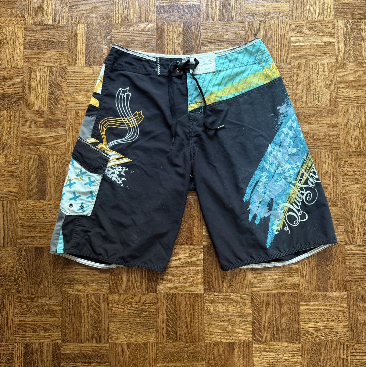 Quiksilver Vintage Y2K Quiksilver AOP Board Shorts Size US 32 / EU 48 - 1 Thumbnail