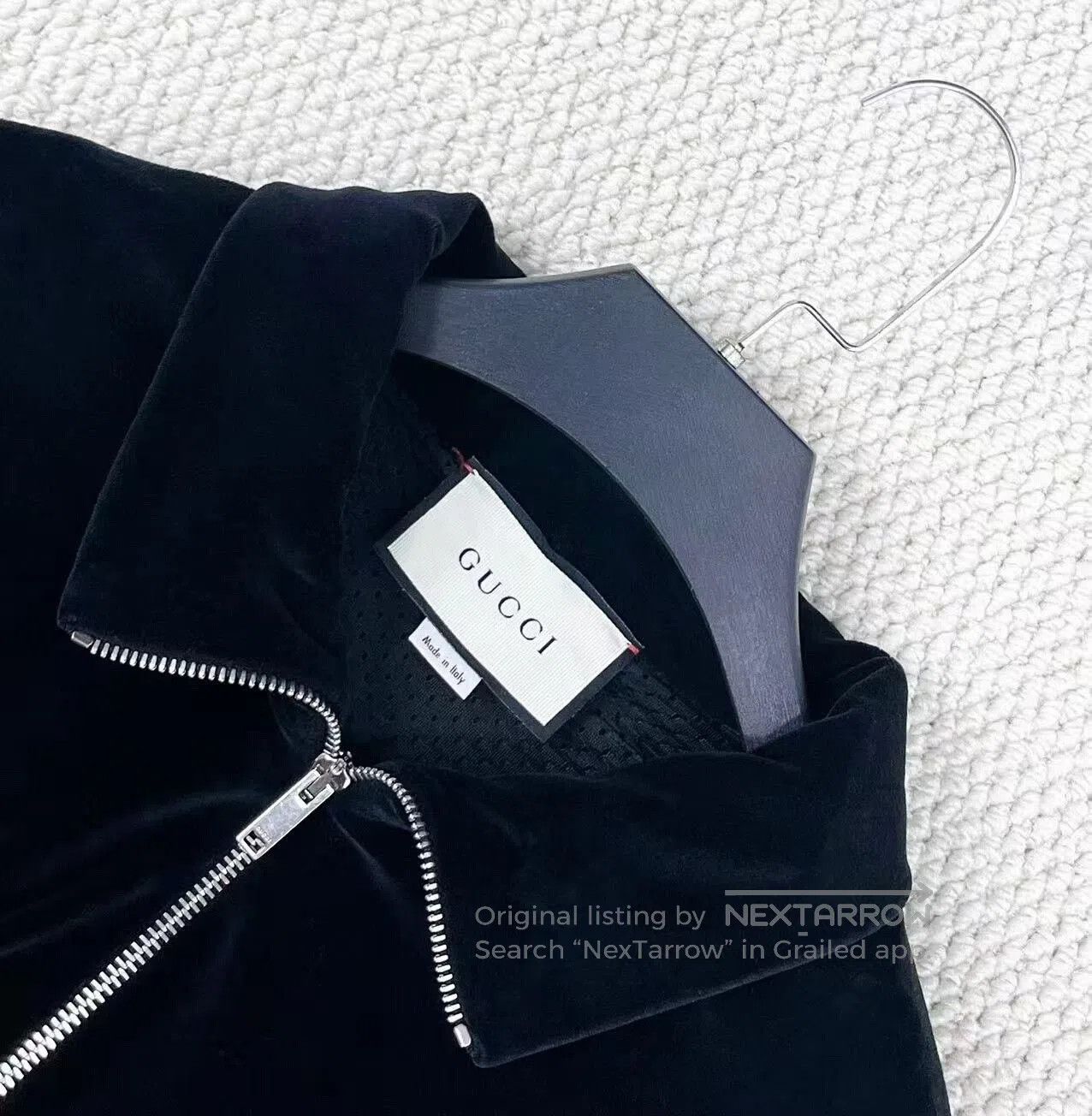 Gucci gucci black velvet zip jacket with stripes. Size US XXL / EU 58 / 5 - 3 Thumbnail
