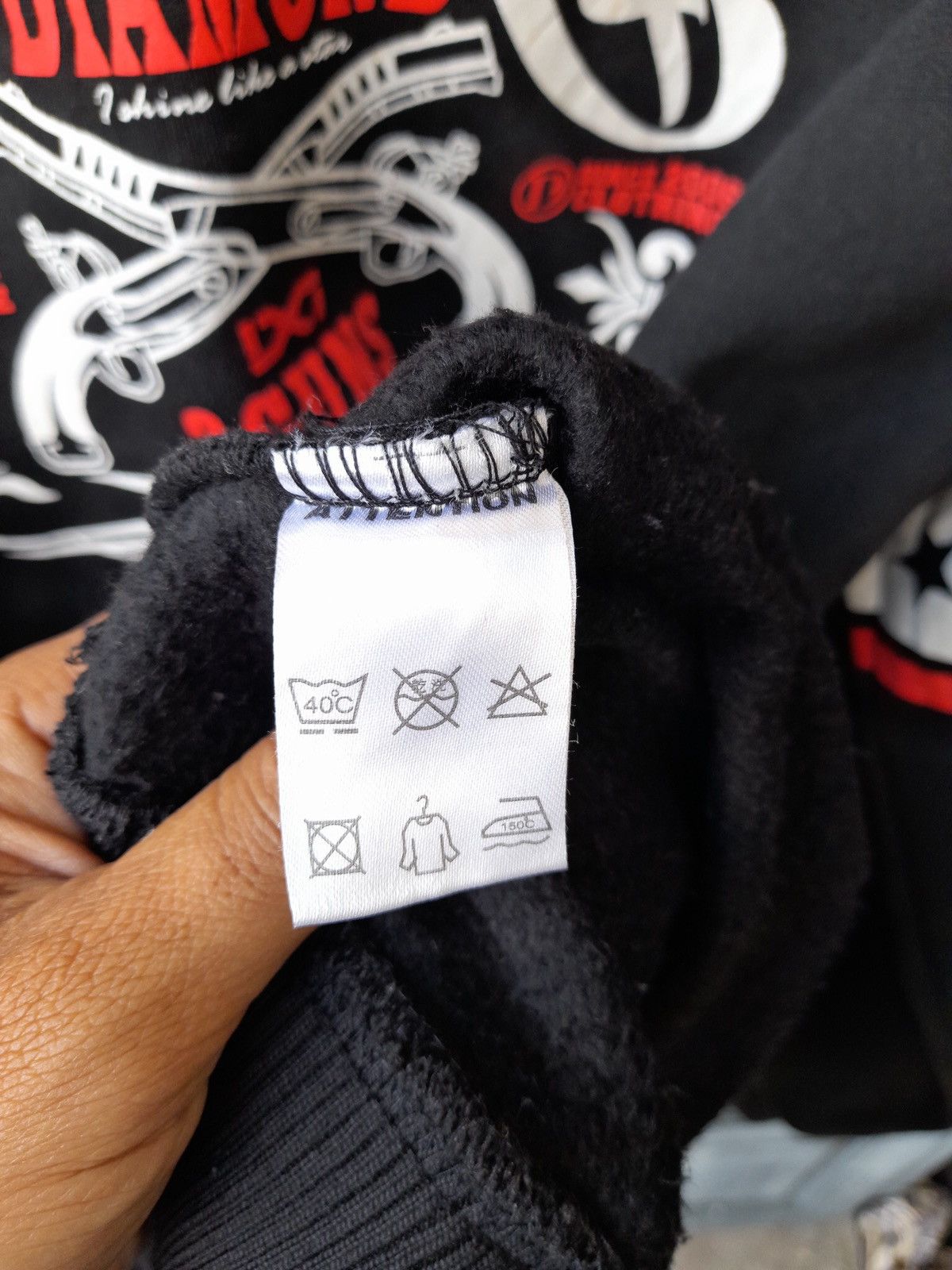 Japanese Brand Vintage Double Diamond 2 Guns Hoodie Black/Grey 00s Y2k Size US XXL / EU 58 / 5 - 19 Thumbnail