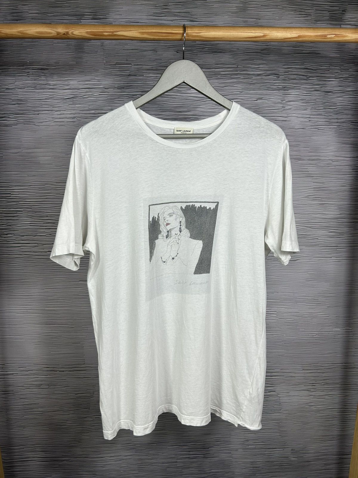 Rare Saint Laurent Paris Polaroid Woman T-Shirt Size S