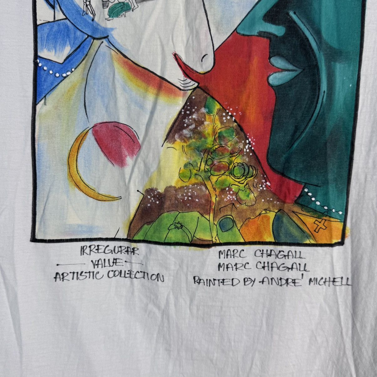 Vintage Vintage T-shirt Andre Michel Hand painting Marc Chagall rare Size US XL / EU 56 / 4 - 5 Thumbnail