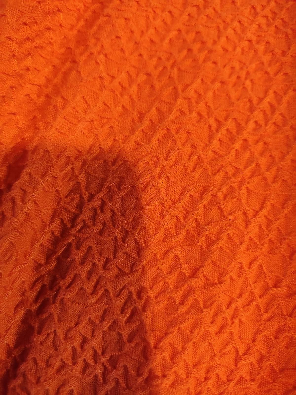 Shein Shein Women's Orange Off-Shoulder Crop Top w Long Sleeves Size XXL / US 16-18 / IT 52-54 - 3 Thumbnail
