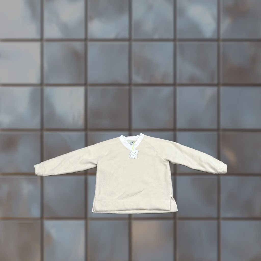 Vintage VINTAGE N/A Dudley Stephens Stanwich Sweatshirt Womens XL Cream V-Neck Pile Fleece Size XL / US 12-14 / IT 48-50 - 1 Thumbnail