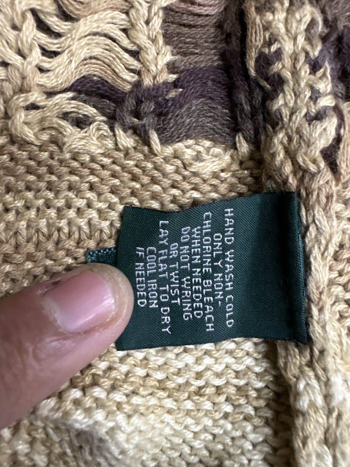RRL Ralph Lauren RRL Double RL Hand Knit Ranch Cardigan Navajo Vest Size US M / EU 48-50 / 2 - 13 Thumbnail
