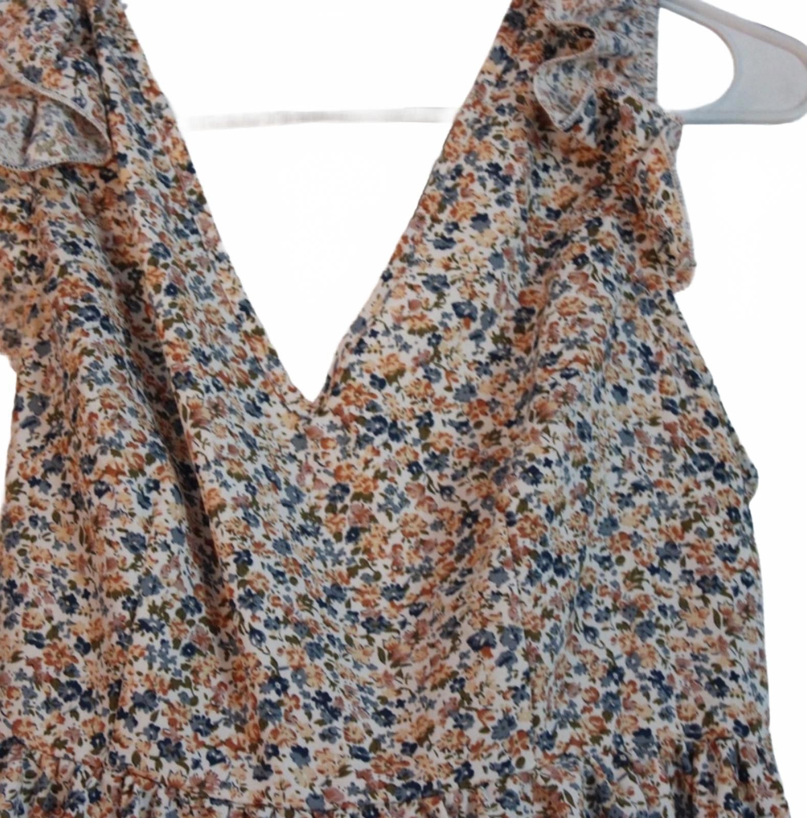 Shein SHEIN NWOT Floral Print Ruffle Sleeve Dress V-Neck Small Size S / US 4 / IT 40 - 4 Thumbnail