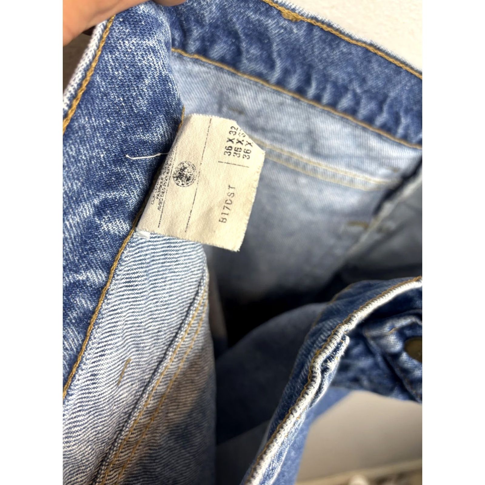 Carhartt Carhartt B17 Jeans Mens 36x32 Blue Medium Wash Relaxed Straight Denim Workwear Jeans Size US 36 / EU 52 - 7 Thumbnail