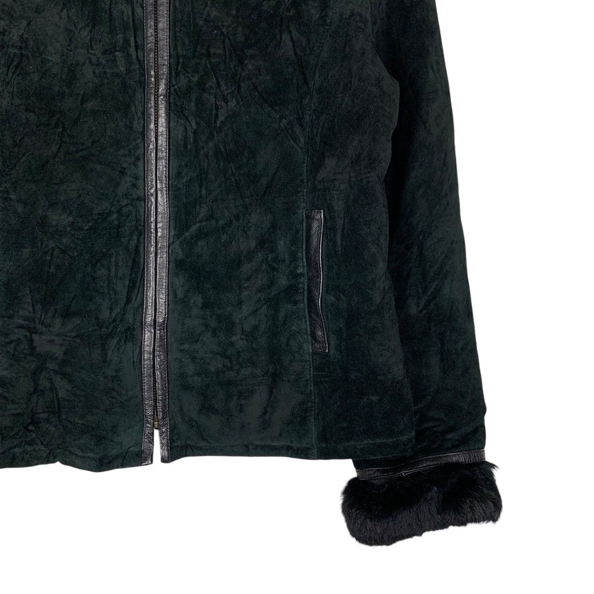 Japanese Brand MOSAIQUE Rabbit Fur Pigskin Jacket #1510-C68 Size M / US 6-8 / IT 42-44 - 4 Thumbnail