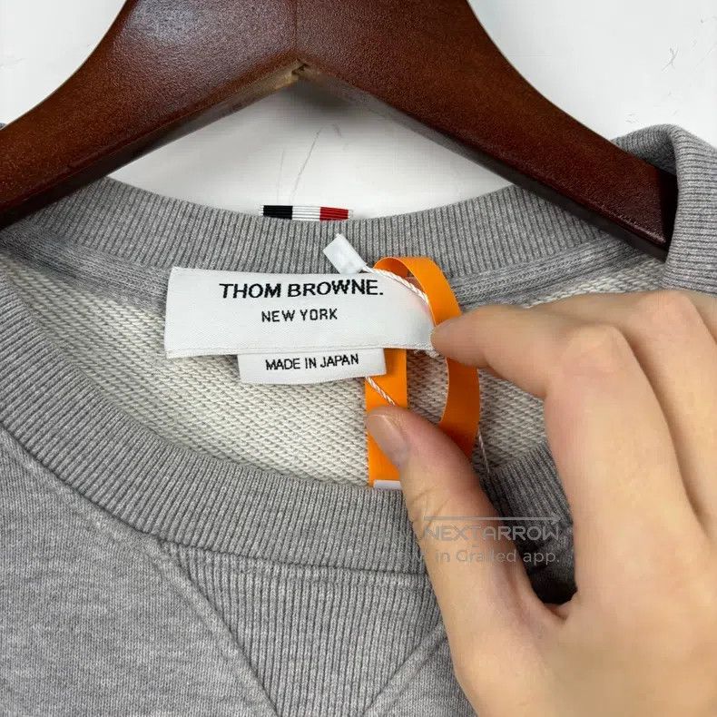 Thom Browne Thom Browne Gray Four Stripe Sweatshirt Size US S / EU 44-46 / 1 - 2 Thumbnail
