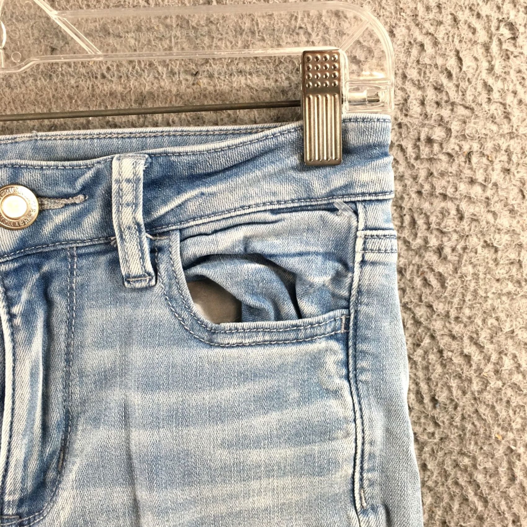 American Eagle Outfitters American Eagle Outfitters Jeans Womens 4 Regular Light Wash Skinny Zip Fly Stretch Denim Jeans Size 27" / US 4 / IT 40 - 4 Thumbnail