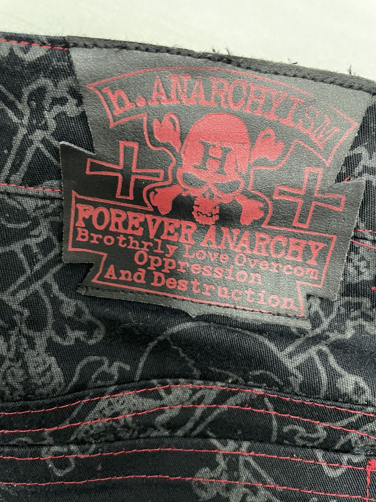 Hysteric Glamour × If Six Was Nine × Japanese Brand H.naoto Anarchy Skull Monogram Flare Pants Size US 28 / EU 44 - 8 Thumbnail