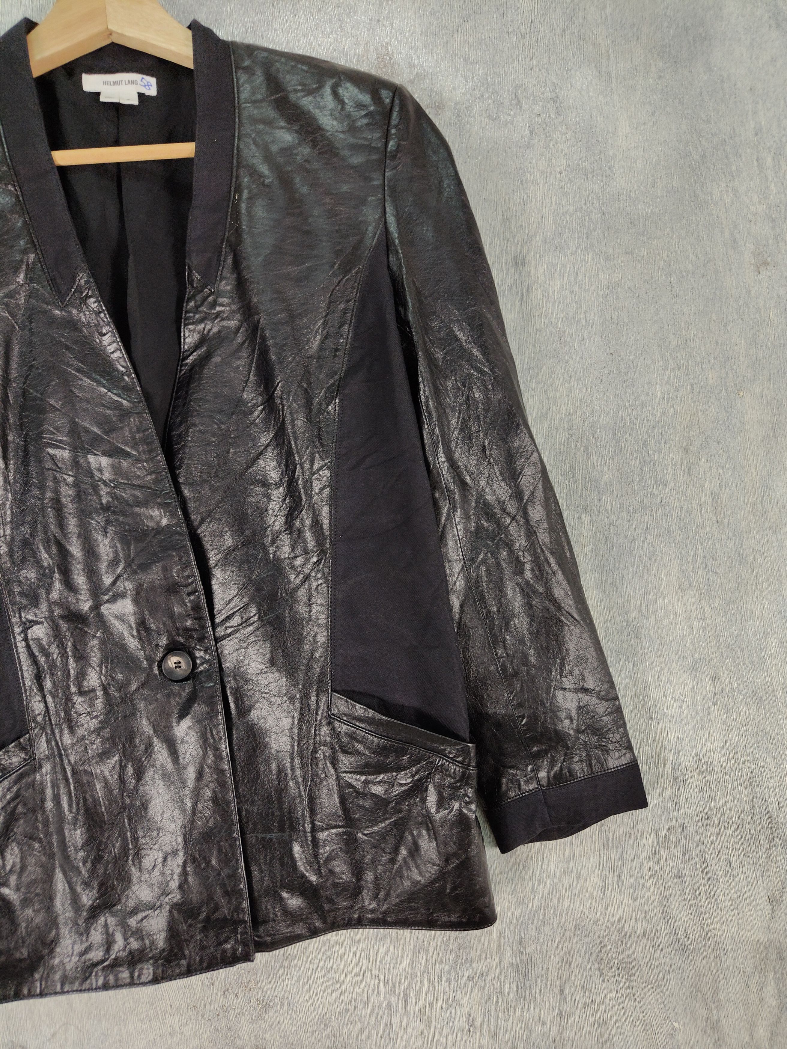 Helmut Lang Vintage Helmut Lang Lamb Leather Blazer Style Jacket Size US M / EU 48-50 / 2 - 3 Thumbnail