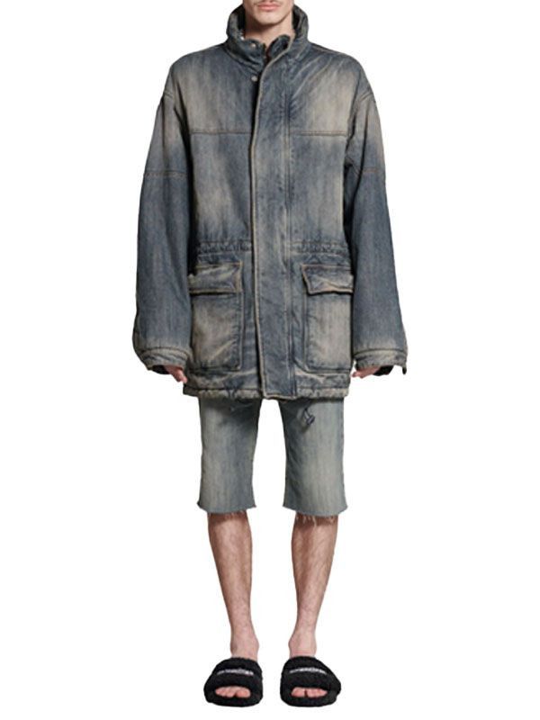 Balenciaga o1w1db10825 Parka in Blue Size US XL / EU 56 / 4 - 4 Thumbnail