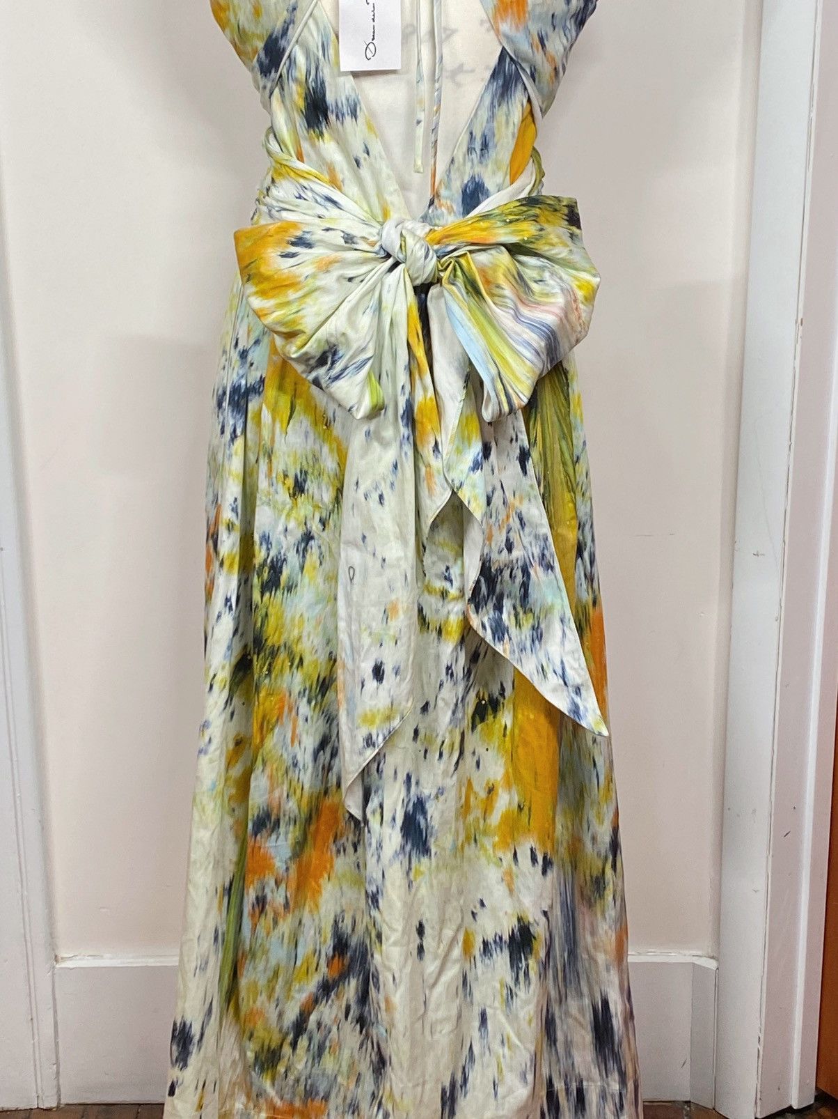 Oscar De La Renta Oscar de la Renta Halter Abstract Maxi Dress size 12 Size XL / US 12-14 / IT 48-50 - 11 Thumbnail