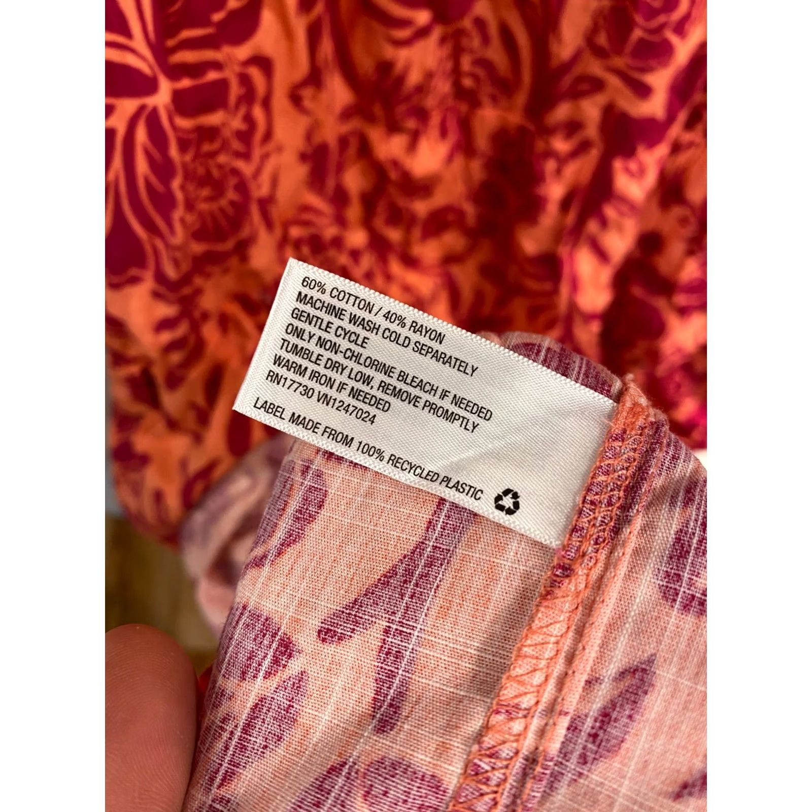 Vintage Knox Rose Dress Womens Maxi Floral Pink 2X Puff Sleeve Smocked Ruffle Layered Bohemian 90s Theme CV Size XXL / US 16-18 / IT 52-54 - 6 Thumbnail