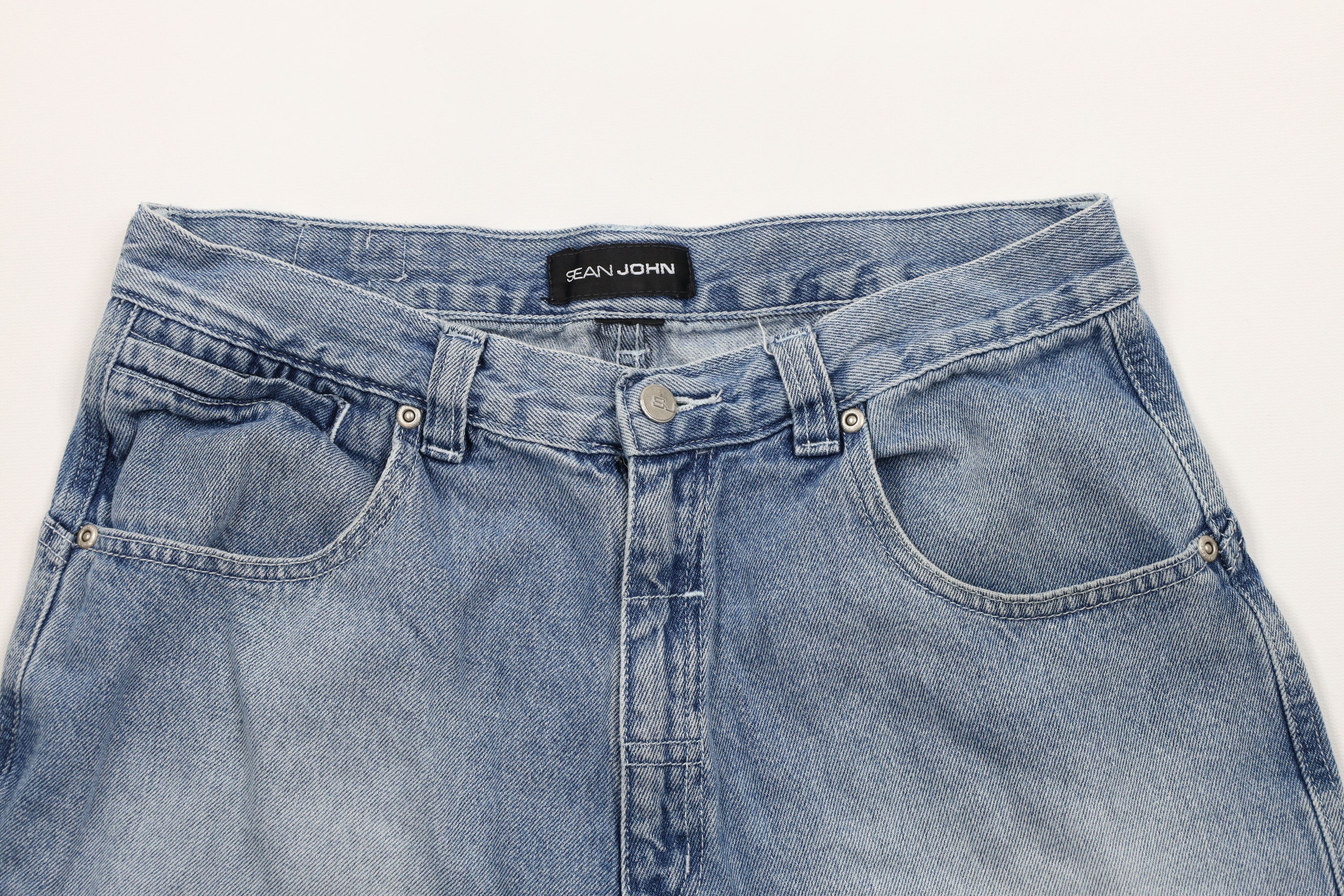 Vintage Vintage 90s Y2K Sean John Baggy Fit Denim Jean Shorts Size US 30 / EU 46 - 2 Thumbnail