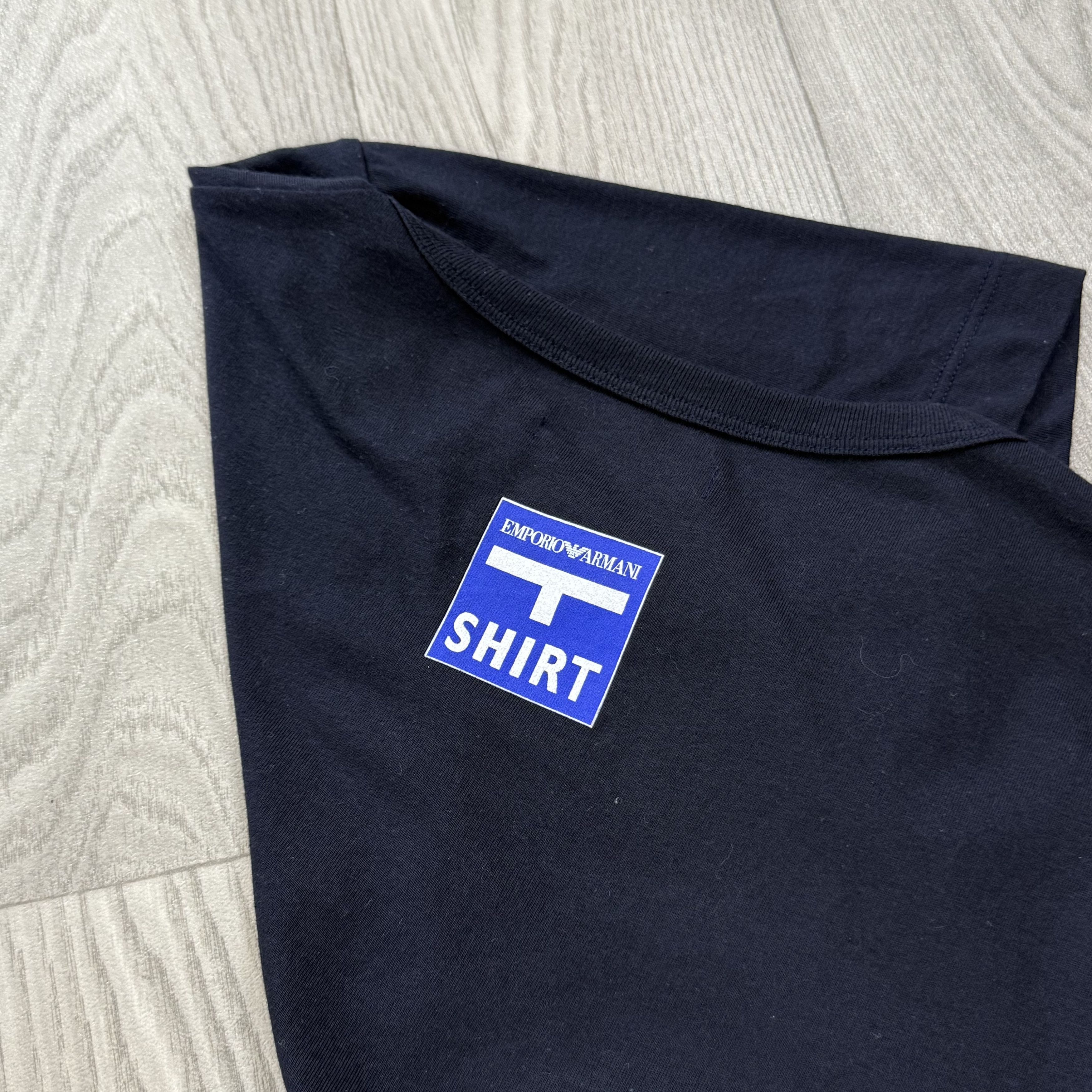 Emporio Armani Vintage Emporio Armani Blue Tee Shirt M Size US M / EU 48-50 / 2 - 2 Thumbnail