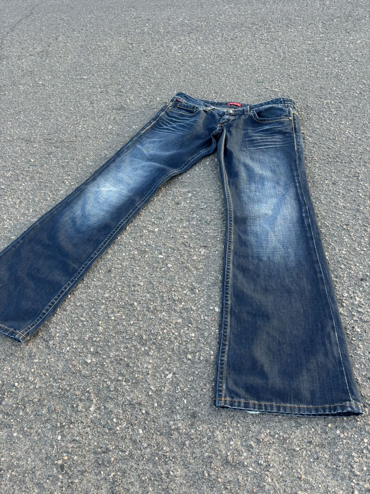 Japanese Brand × Vintage Vintage Y2k INDIAN ROSE Low Rise Jeans Size 34" / US 12 / IT 48 - 1 Thumbnail