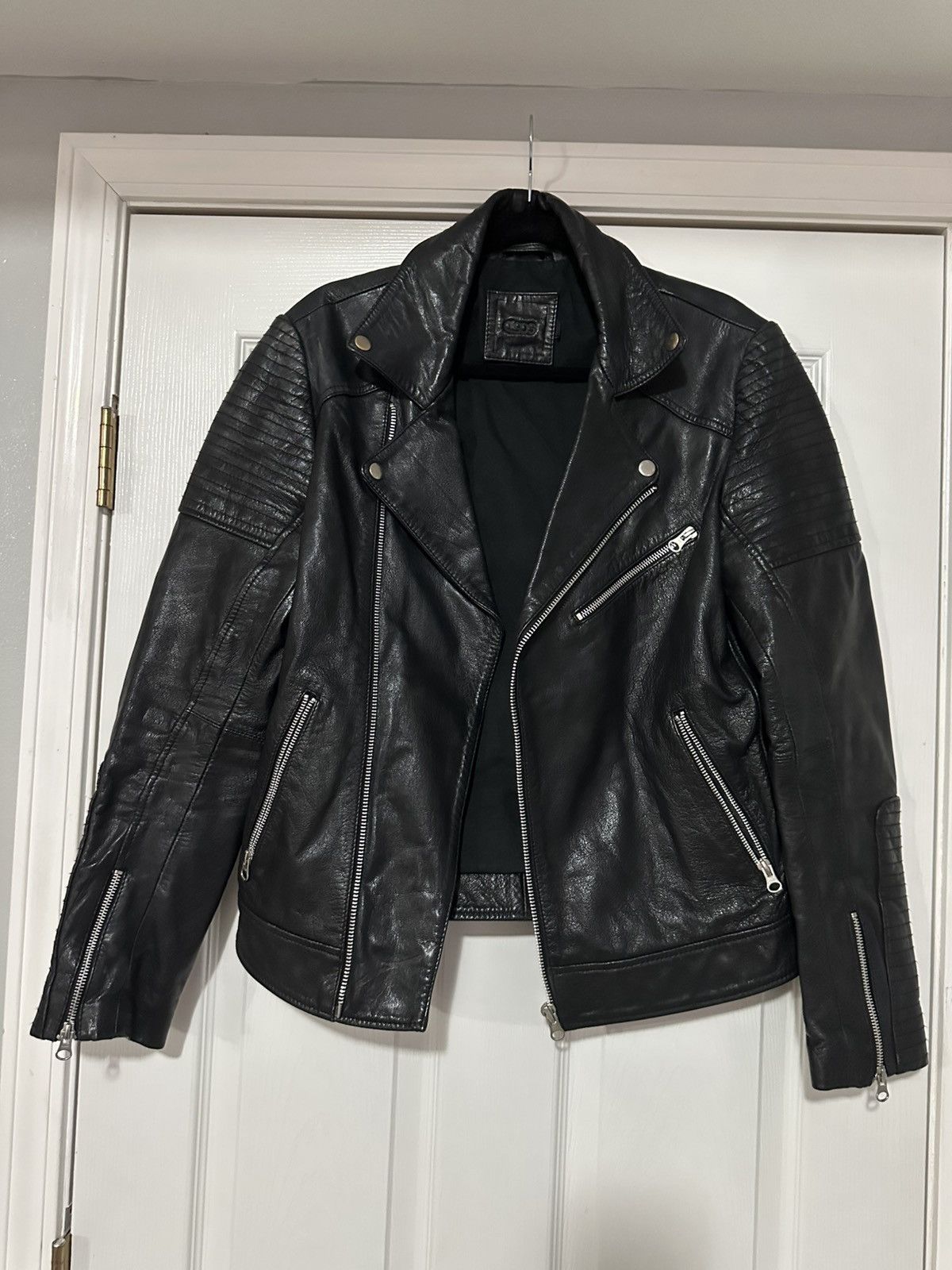 Asos ASOS Reclaimed Vintage Biker Jacket (SMALL) Size US S / EU 44-46 / 1 - 4 Thumbnail