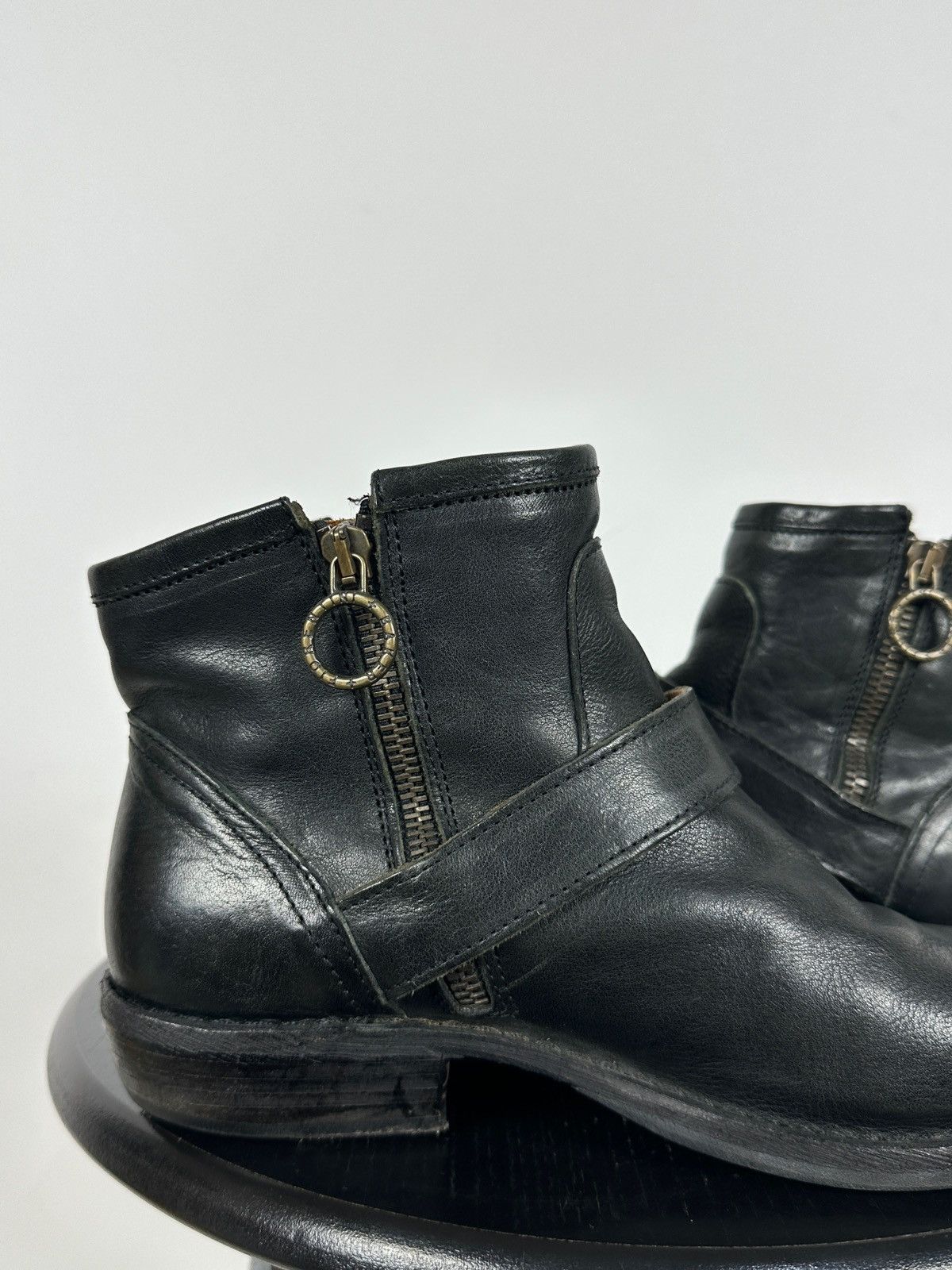 Fiorentini + Baker Fiorentini + Baker Carnaby Chad Black Leather Biker Boots Size US 7 / IT 37 - 16 Thumbnail