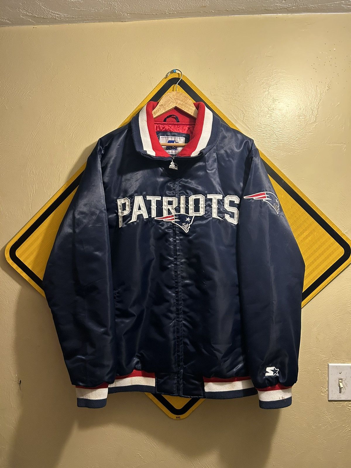 Starter × Vintage Vintage 90s patriots starter jacket Size US XL / EU 56 / 4 - 1 Thumbnail