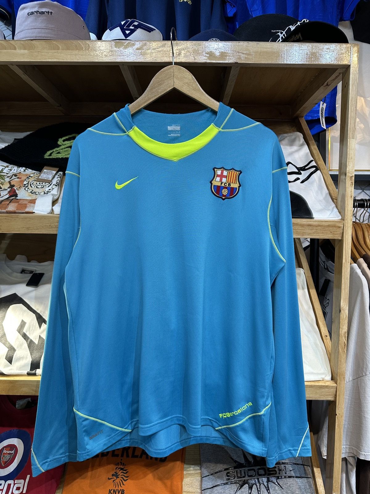 Long Sleeve Barcelona Jersey 2007 Vintage FC Barcelona 2007-08