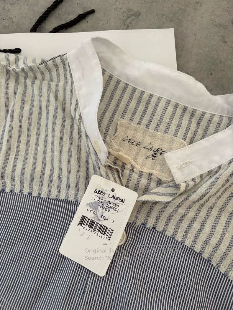 Greg Lauren Greg Lauren Cotton and Linen Patchwork Shirt Size US M / EU 48-50 / 2 - 2 Thumbnail