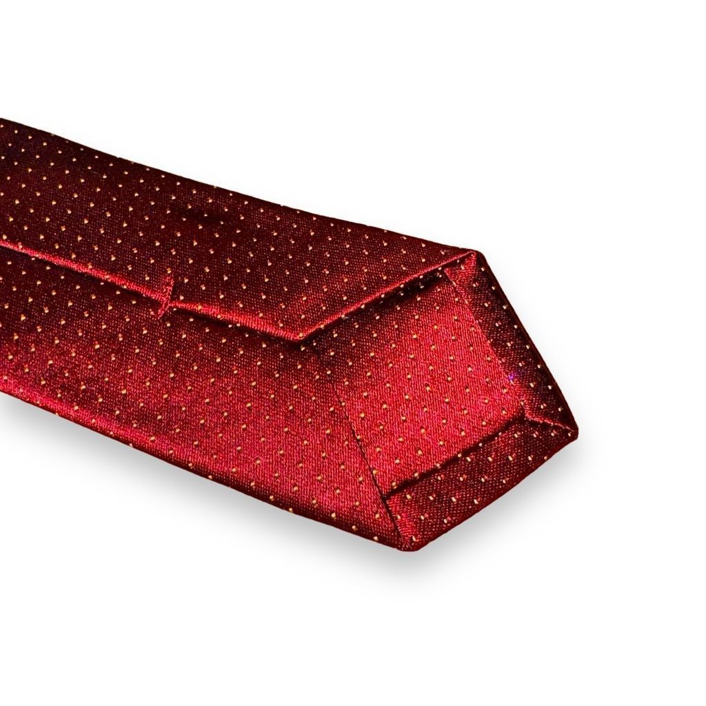 Dolcepunta Dolcepunta Red & White Polkadot Handmade in Italy Silk Tie Size ONE SIZE - 7 Thumbnail