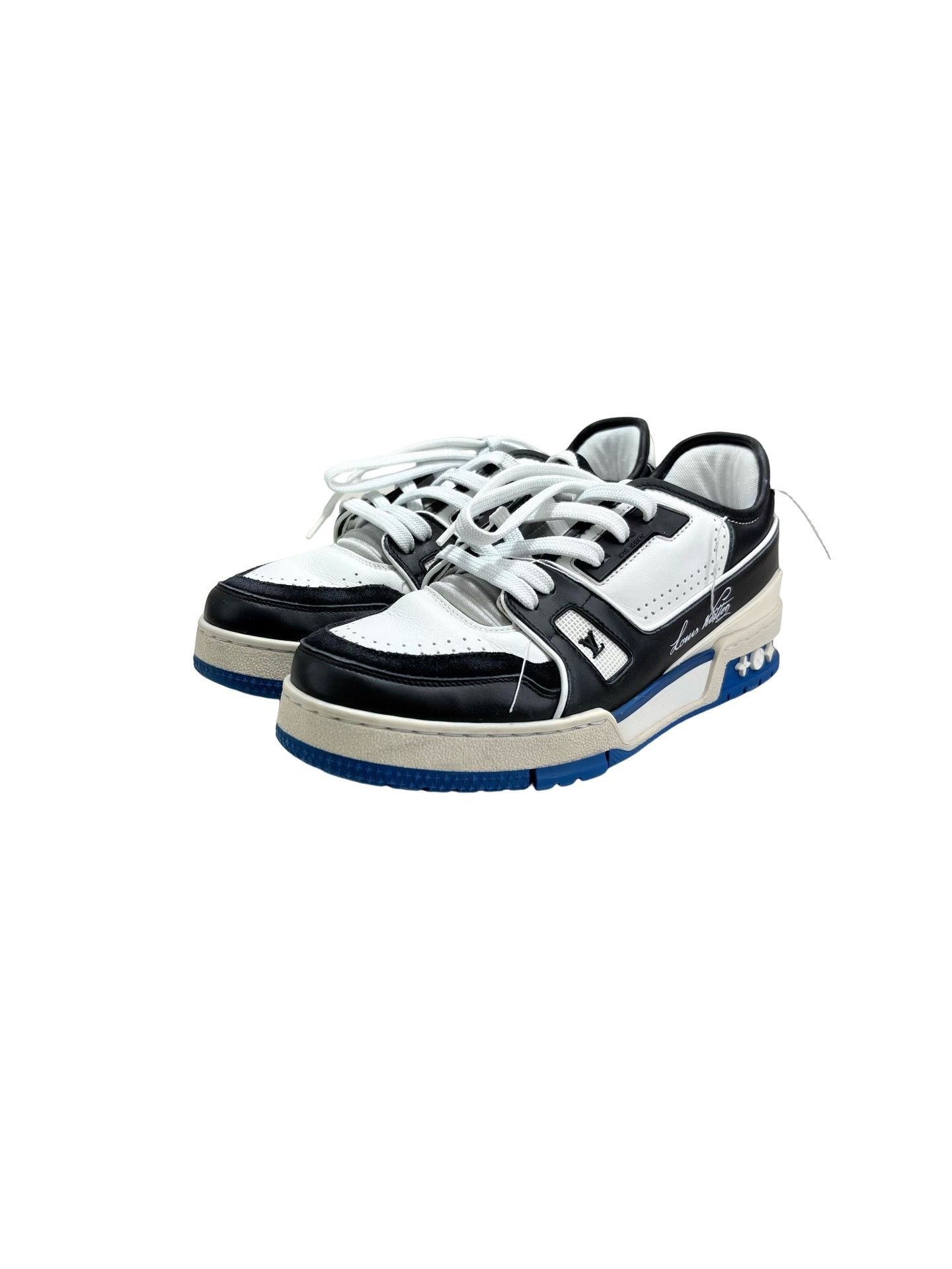 Louis Vuitton Louis Vuitton Blue Black LV Trainer Sneakers 5.5 Size US 5.5 / EU 38 - 1 Thumbnail