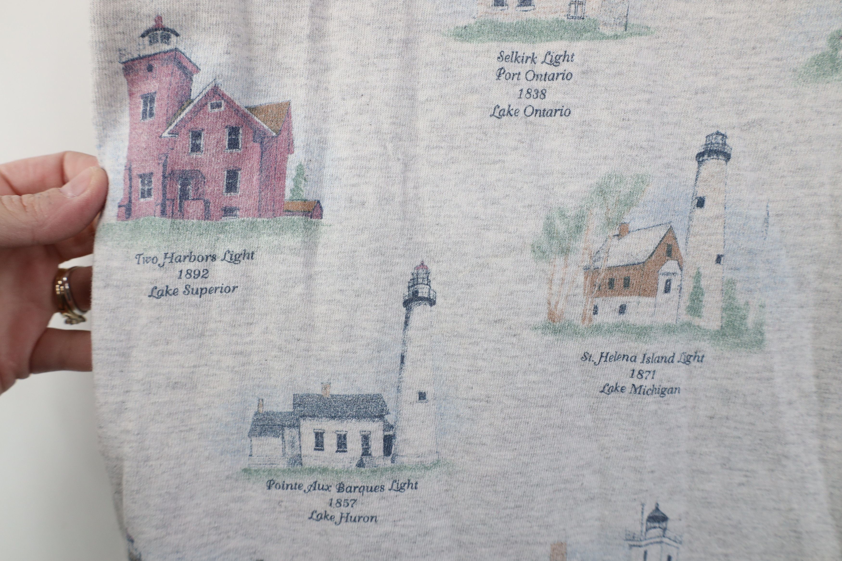 Vintage Vintage 90s Streetwear Lighthouse All Over Print T-Shirt USA Size M / US 6-8 / IT 42-44 - 5 Thumbnail