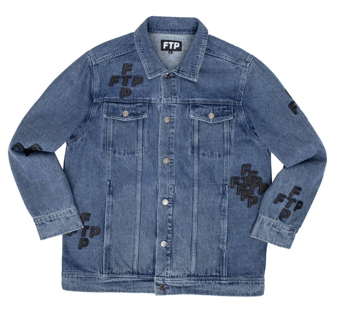 Fuck The Population FTP Cross Logo Denim Trucker Jacket Size US M / EU 48-50 / 2 - 4 Thumbnail