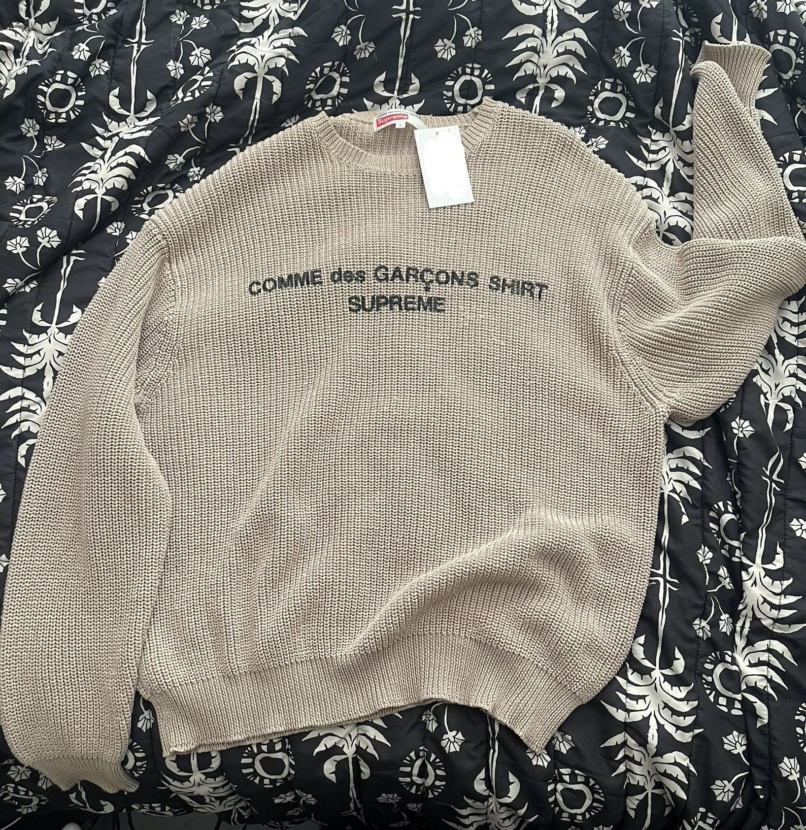 Comme des Garcons × Supreme Supreme x CDG Knit Sweater Beige / Tan