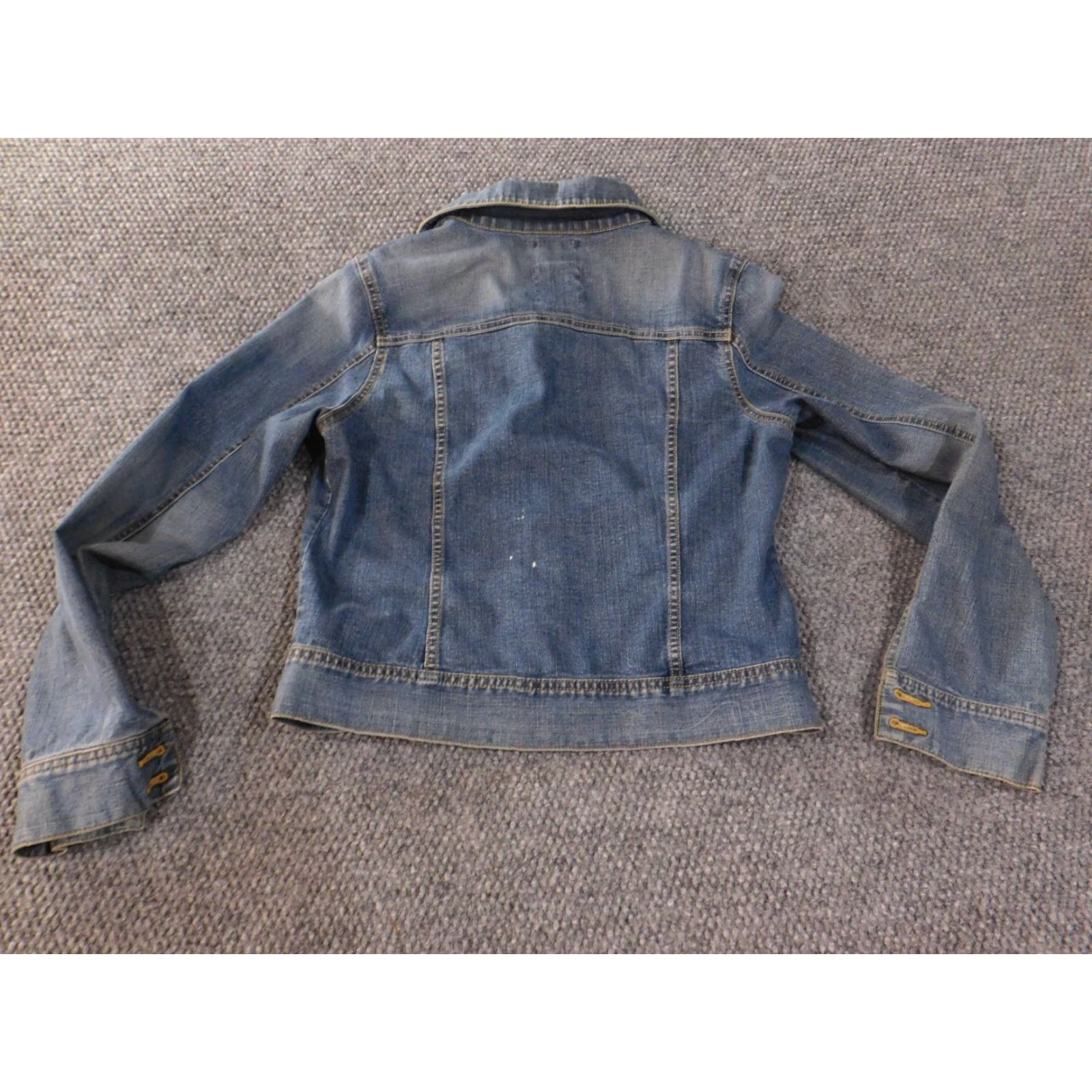 Old Navy Old Navy Jacket Womens Small Blue Denim Stretch Button Trucker Classic Casual Spring Fall Womens Size S / US 4 / IT 40 - 6 Thumbnail