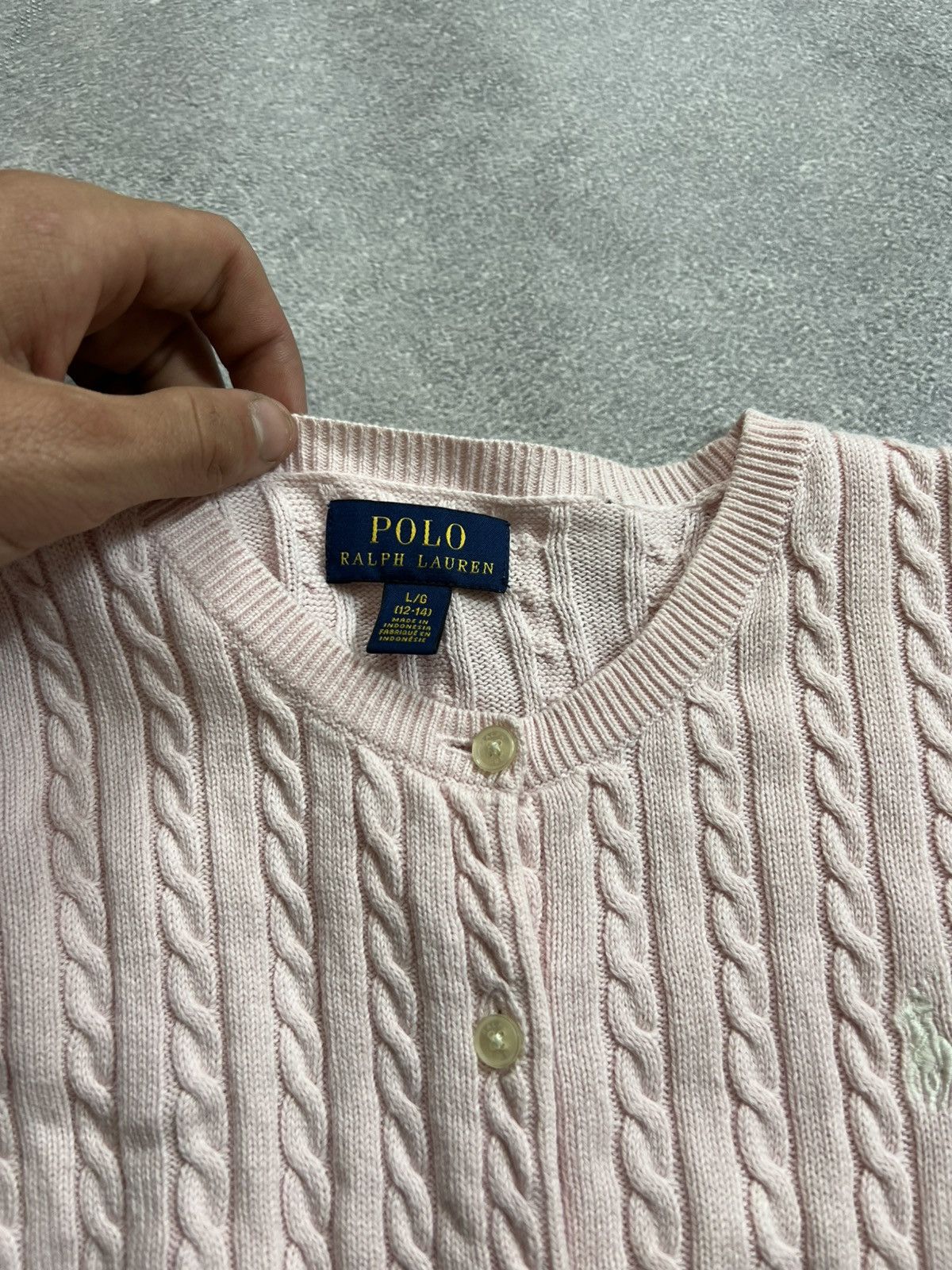 Polo Ralph Lauren 🩷Vintage Y2K PINK POLO Ralph Lauren women sweater Size XS / US 0-2 / IT 36-38 - 5 Thumbnail