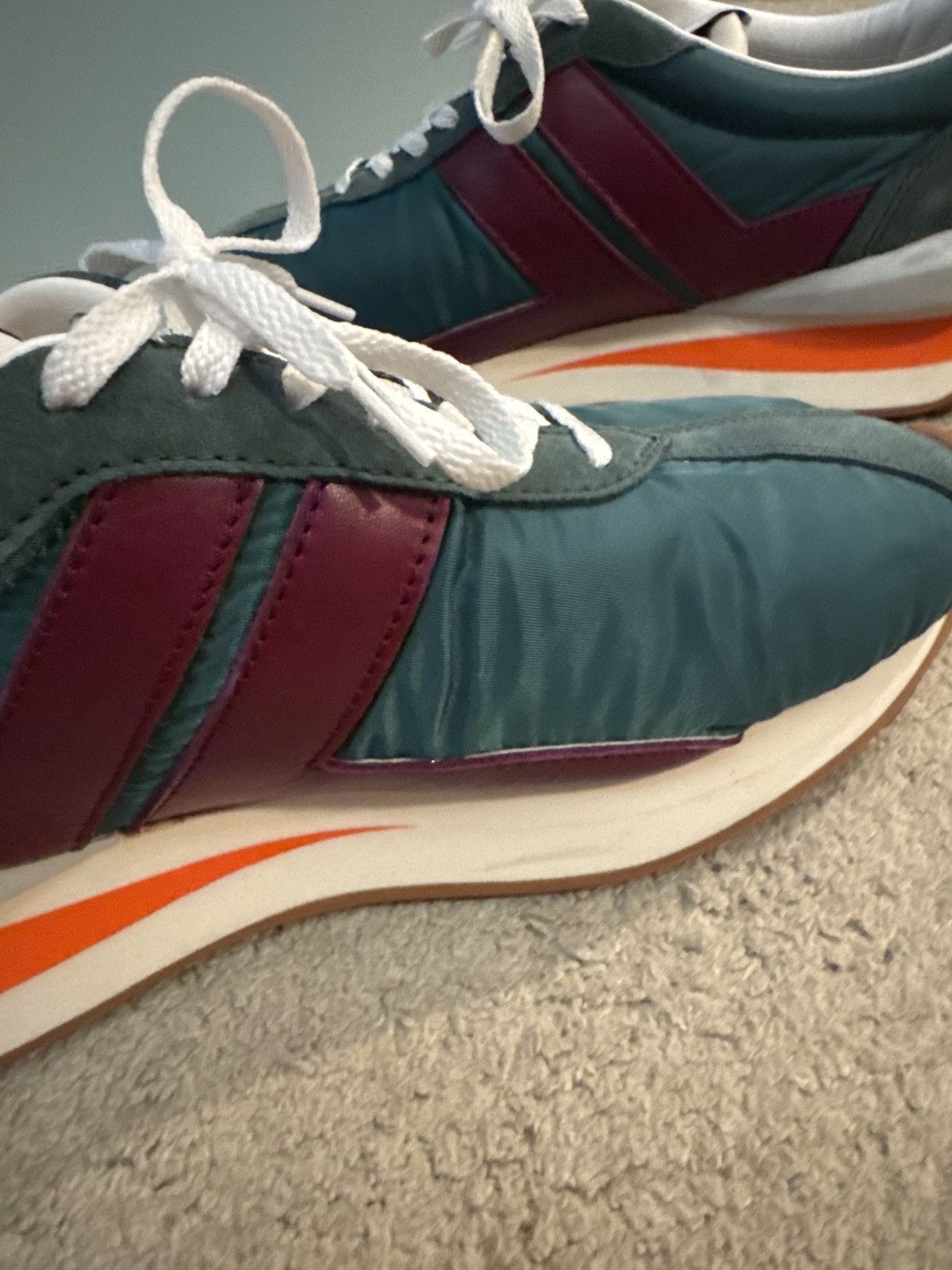 Lanvin Lanvin Bumper Sneakers Teal and Maroon 45 Size US 12 / EU 45 - 1 Thumbnail