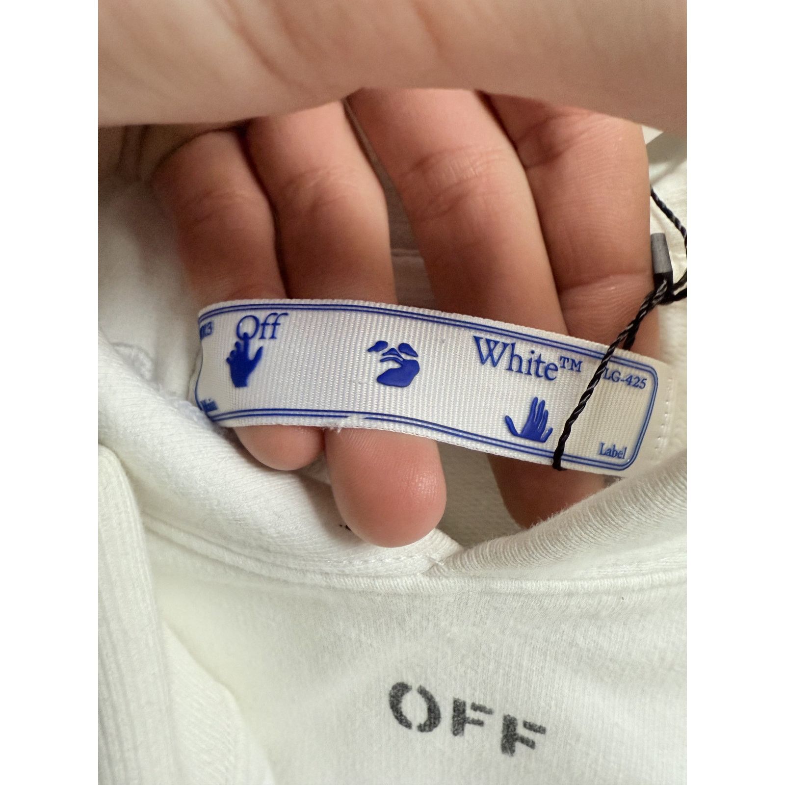 Off-White Off White Hoodie White Green Girl Used Medium Size US M / EU 48-50 / 2 - 5 Thumbnail